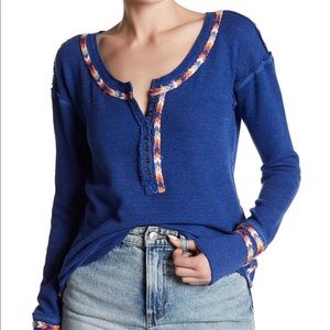 Free People Rainbow Trim Thermal S